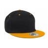 Flat peak cap - 4106:Black, Cotton, Gold